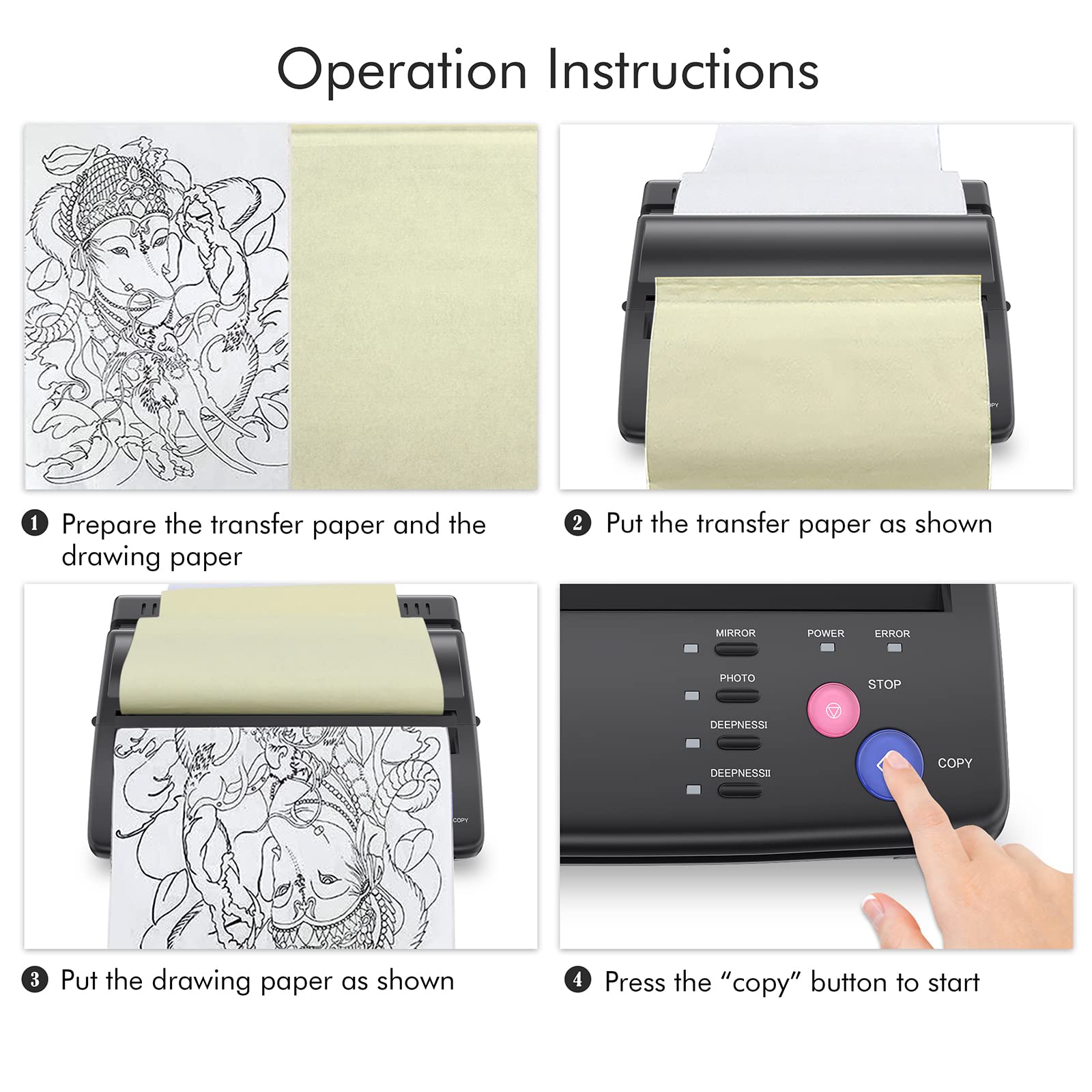 Amazon.co.jp: TATELF タトゥーステンシルマシン サーマルコピー機